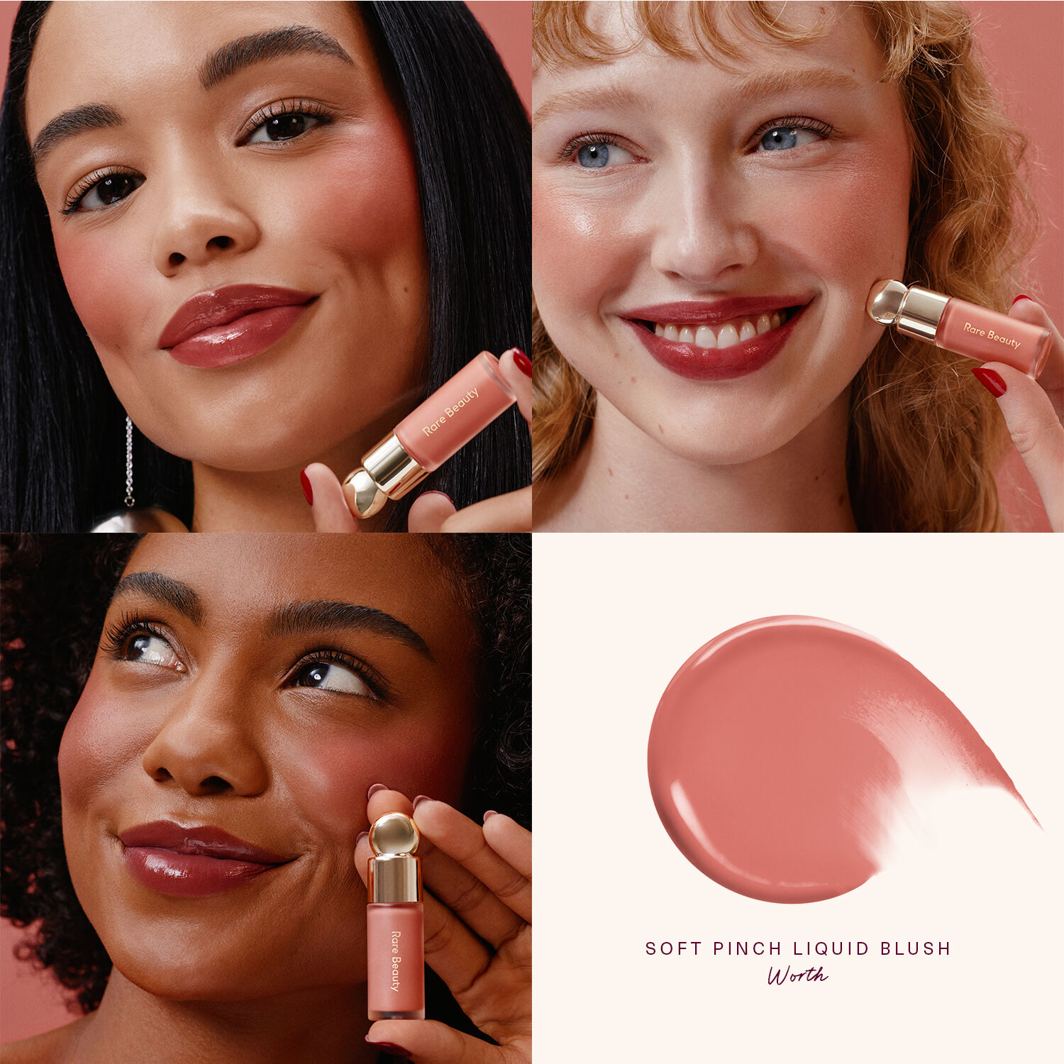 Kit Blush E Batom Liquido Rare Beauty Soft Pinch Cheek & Lip Trio